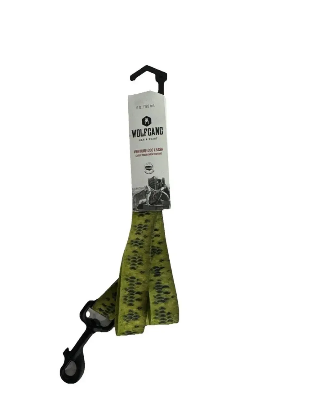 (RG) Wolfgang Man & Beast Trout Print Dog Leash 1in x 6ft Fishing Outdoor Green
